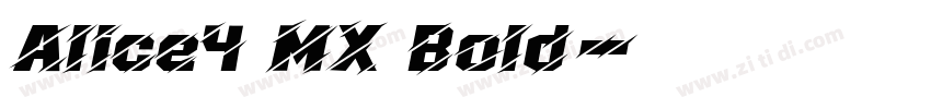 Alice4 MX Bold字体转换